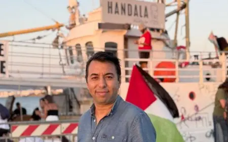 اعتقال الصحفي محمد الباقي على سفينة "حنظلة" يثير غضب النقابة الوطنية للصحافة