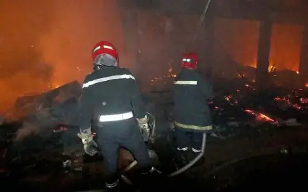حريق يلتهم محلا بقيسارية درب السلطان في الدار البيضاء