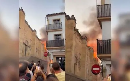 اندلاع حريق في مسجد قرطبة بإسبانيا