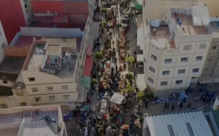ازدحام مروري خانق بشارعي عائشة المسافر والكويت في طنجة