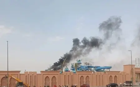 اندلاع حريق مهول بمسبح أحد الفنادق بمراكش