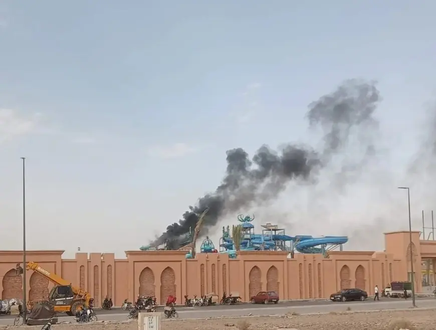 اندلاع حريق مهول بمسبح أحد الفنادق بمراكش