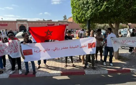مستخدمو مقاهي الشيشة يحتجون أمام ولاية مراكش-آسفي ويطالبون بحلول تشريعية