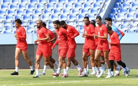 المنتخب المغربي يجري آخر حصة تدريبية قبل مواجهة زامبيا