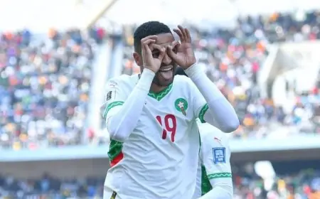 هدف النصيري يمنح المغرب التقدم على زامبيا في الشوط الأول