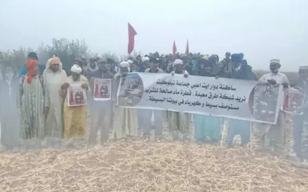 ساكنة آيت عبي تخرج في مسيرة سلمية نحو عمالة إقليم أزيلال مطالبة بالكرامة والخدمات الأساسية