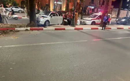 حادثة سير خطيرة بشارع محمد السادس في مراكش