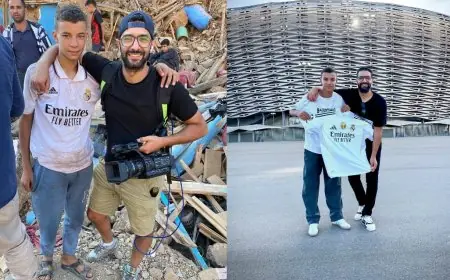لفتة عرفان.. عبد الرحيم أوحيدا يُهدي قميص ريال مدريد للمصور محمد شوكان صاحب الصورة التي غيرت مساره