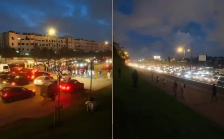 توقيف 21 شابا بعد قطع الطريق السيار في الدار البيضاء