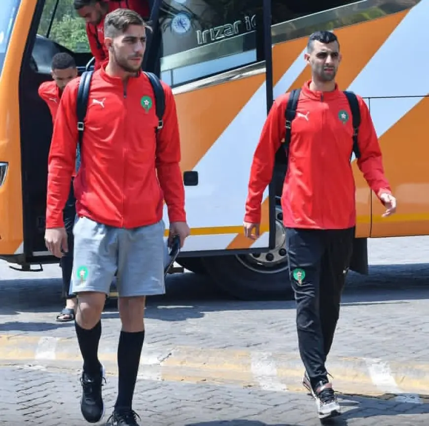 بعثة المنتخب الوطني المغربي تحط الرحال بمدينة ندولا تأهبا لمواجهة زامبيا