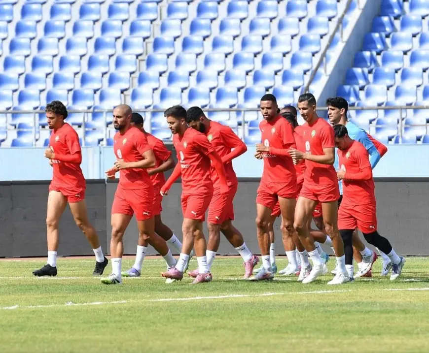 المنتخب المغربي يجري آخر حصة تدريبية قبل مواجهة زامبيا