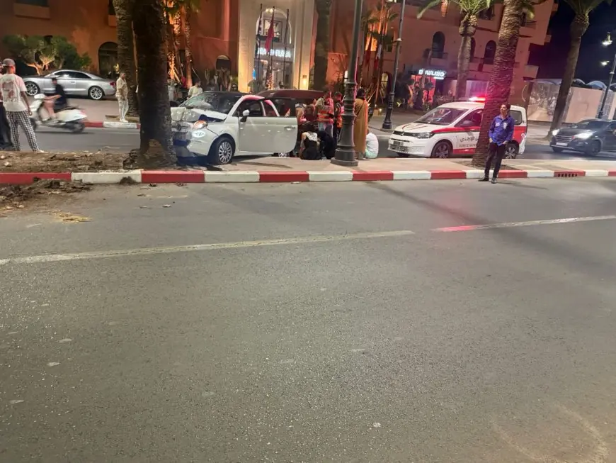 حادثة سير خطيرة بشارع محمد السادس في مراكش