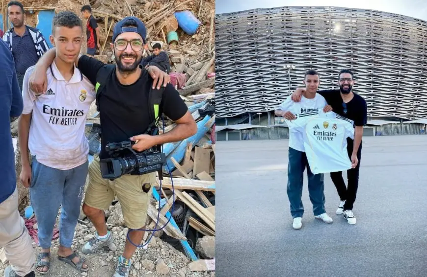 لفتة عرفان.. عبد الرحيم أوحيدا يُهدي قميص ريال مدريد للمصور محمد شوكان صاحب الصورة التي غيرت مساره