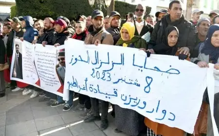 ضحايا زلزال الحوز يستأنفون احتجاجاتهم وينددون بتماطل الحكومة ويطالبون بالإنصاف
