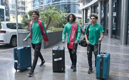 بعثة المنتخب الوطني لأقل من 17 سنة تصل إلى الدوحة استعدادا  لنهائيات كأس العالم قطر 2025