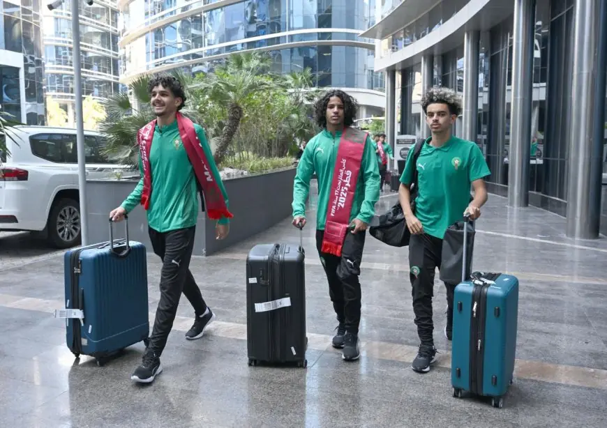 بعثة المنتخب الوطني لأقل من 17 سنة تصل إلى الدوحة استعدادا  لنهائيات كأس العالم قطر 2025