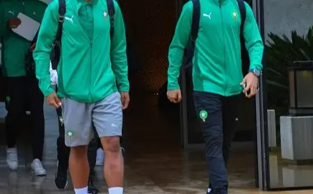 المنتخب الوطني يشد الرحال صوب طنجة استعدادا لملاقاة الموزمبيق وأوغندا