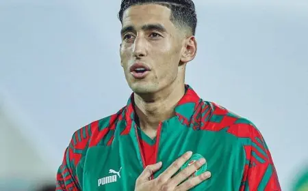نايف أكرد يغادر معسكر المنتخب المغربي لمواصلة العلاج في مارسيليا