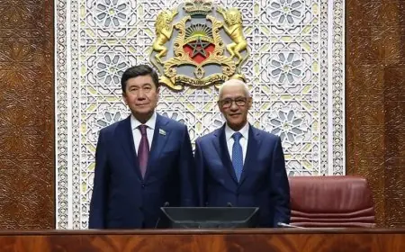 الطالبي العلمي يستقبل رئيس مجلس النواب الكازاخستاني لتعزيز التعاون البرلماني