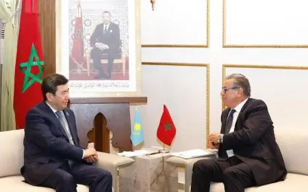 أخنوش يستقبل رئيس مجلس النواب الكازاخستاني لتعزيز التعاون الثنائي