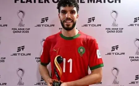 وليد أزارو يتوج بجائزة أفضل لاعب بعد قيادة المغرب إلى نصف نهائي كأس العرب