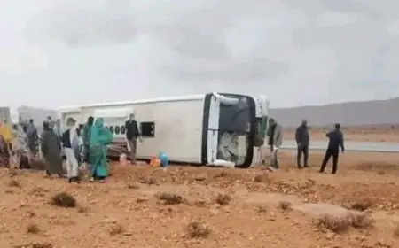 انقلاب حافلة للمسافرين يخلف عدة إصابات بإقليم كلميم