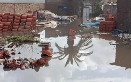 بسبب الأمطار.. غرق محلات للفخار بزناتة بالدار البيضاء
