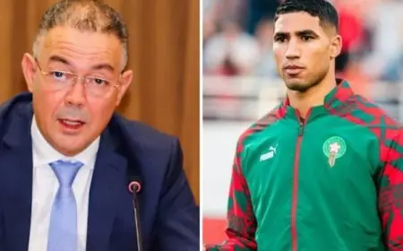 لقجع يطمئن الجماهير على صحة حكيمي ويؤكد مشاركته في كأس إفريقيا