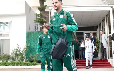المنتخب الجزائري يصل إلى الرباط للمشاركة في كأس إفريقيا