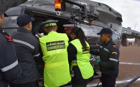 مروحية للدرك الملكي تنقل سيدة في حالة صحية حرجة إلى مستعجلات تحناوت