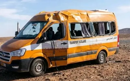 وفاة تلميذة وإصابة زميلاتها في انقلاب حافلة مدرسية بجماعة بوعنان