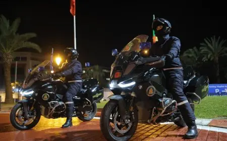 القوات الخاصة تعزز الأمن خلال كأس أمم إفريقيا بدراجات نارية متطورة