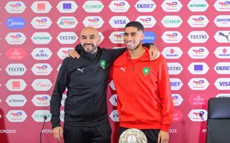 الركراكي وحكيمي يعقدان ندوة صحفية غدا الأحد قبل لقاء زامبيا