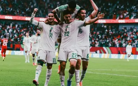المنتخب الجزائري يدك شباك غينيا الاستوائية بثلاثية وينهي دور المجموعات بالعلامة الكاملة