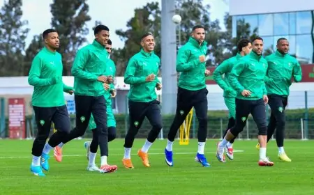 المنتخب الوطني المغربي يخوض حصته التدريبية ما قبل الأخيرة استعدادا لمواجهة الكاميرون