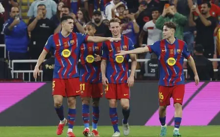 برشلونة يقسو على أتلتيك بيلباو بخماسية ويبلغ نهائي السوبر الإسباني