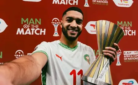 إسماعيل الصيباري رجل مباراة المغرب والكاميرون
