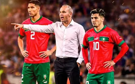 إنييستا  مرشح لتدريب "الأسود" ونجوم المنتخب المغربي يلغون متابعة الركراكي على انستغرام