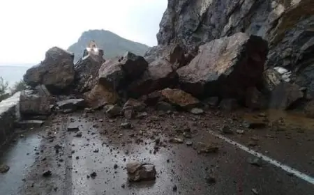 مصرع شخصين إثر انهيار صخرة على سيارة ببني ملال