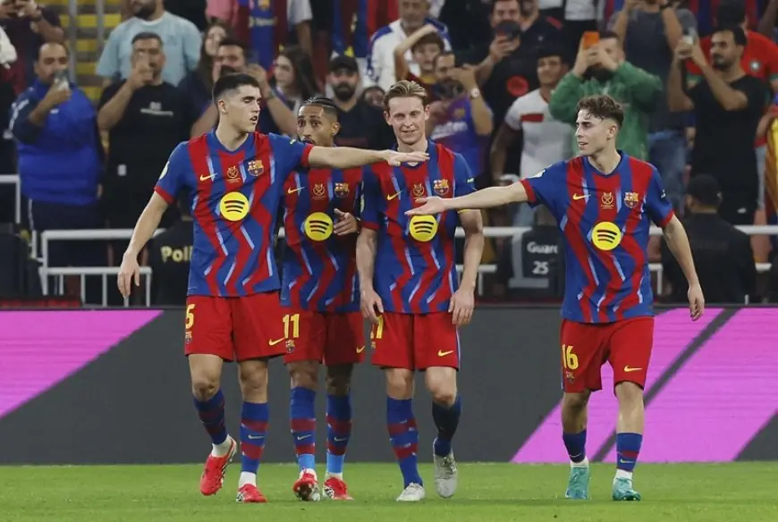 برشلونة يقسو على أتلتيك بيلباو بخماسية ويبلغ نهائي السوبر الإسباني