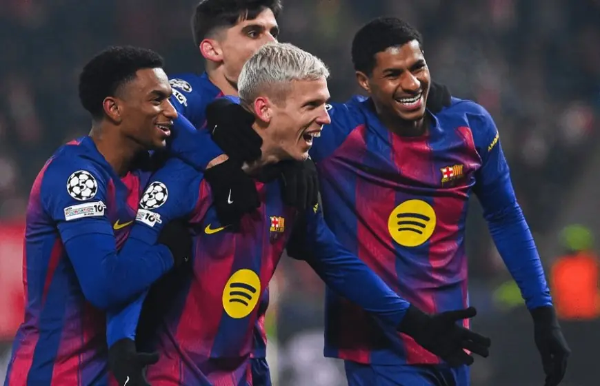 برشلونة يرتقي للمركز التاسع بعد فوزه على سلافيا براغ في دوري أبطال أوروبا