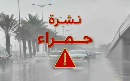 الأرصاد الجوية ترفع مستوى التأهب إلى اللون الأحمر في شمال المغرب بسبب أمطار قوية ورياح عاتية
