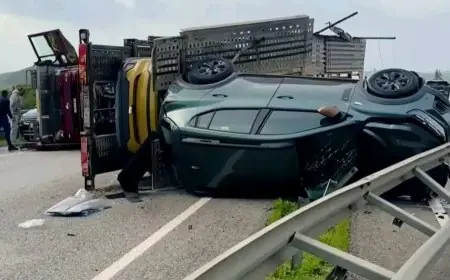 الرياح القوية تتسبب في حادث سير خطير بالطريق السيار الرابط بين العرائش وطنجة