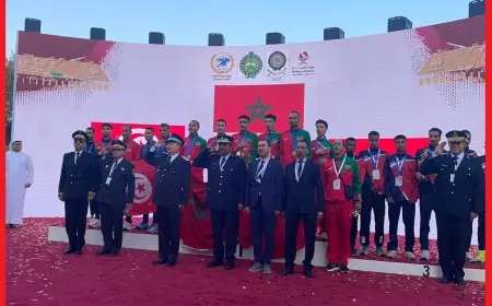 الأمن الوطني يحرز المركز الأول في بطولة الشرطة للعدو الحر بالدوحة