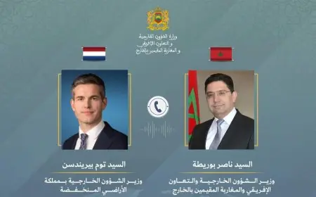 بوريطة يجري اتصالاً هاتفياً مع نظيره الهولندي لتعزيز التعاون الثنائي