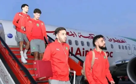 بعثة المنتخب المغربي تحط الرحال بمدريد تأهباً لمواجهة الإكوادور ودياً