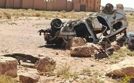 مصرع 3 أشخاص في حادث انقلاب سيارة أجرة بين أرفود والرشيدية