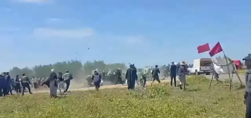 قلعة السراغنة.. مواجهات بين السكان والقوات العمومية خلال تنفيذ حكم قضائي لفتح طريق نحو مقلع