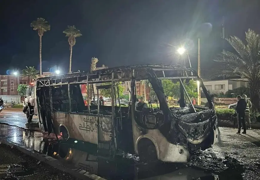 اندلاع حريق داخل حافلة للنقل الحضري بين سوق السبت والفقيه بن صالح يثير هلع الركاب