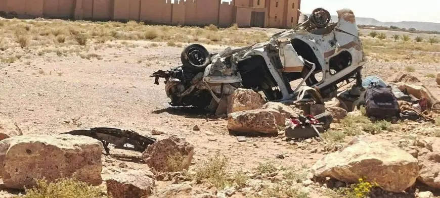 مصرع 3 أشخاص في حادث انقلاب سيارة أجرة بين أرفود والرشيدية